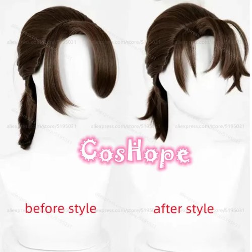 Candy 2025IDV Mercenary Naib Subedar 42cm Short Brown Heat-Resistant Synthetic Cosplay Wig