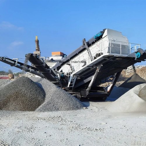 Mobilna przesiewarka gąsienicowa – przenośne sito wibracyjne 380 TPH do kamieniołomu i betonu