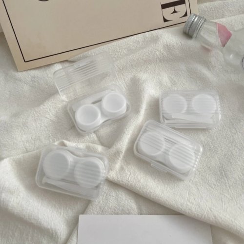 Estuche transparente para lentes de contacto portátil (1 pza)