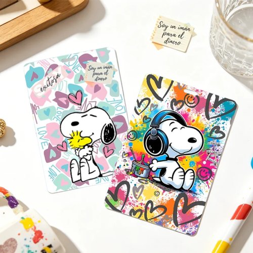 Snoopy アクリルカード（両面印刷）バッグ・スーツケース用タグ／財布デコ、ギフト