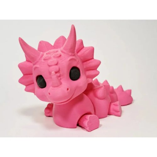 Figura de Triceratops articulada impresa en 3D – juguete y adorno hecho a mano, ideal como regalo infantil