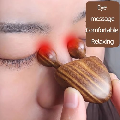 Wooden Gua Sha Nose Massage Stick — Facial Relaxation, Eye-Fatigue Relief & Skin Tightening