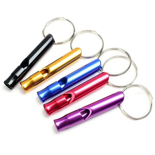 Còi cứu sinh khẩn cấp bằng nhôm — còi tín hiệu đa chức năng cho cắm trại, đi bộ đường dài và thể thao