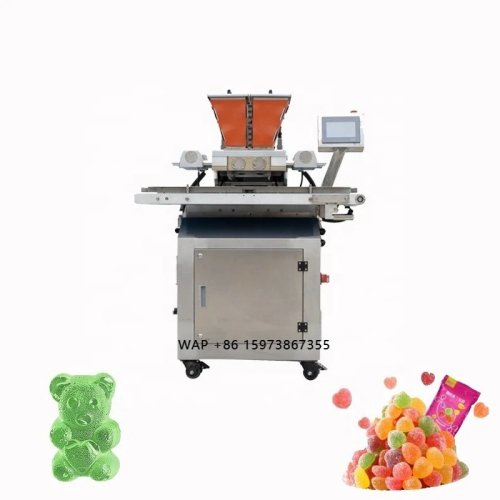 Máquina dosadora automática de injeção única para gomas recheadas, gelatinas e chocolates