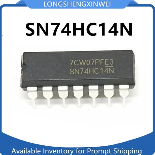 1 Stk. SN74HC14N (74HC14) Hex-Schmitt-Trigger Inverter IC, DIP-14, neu / original