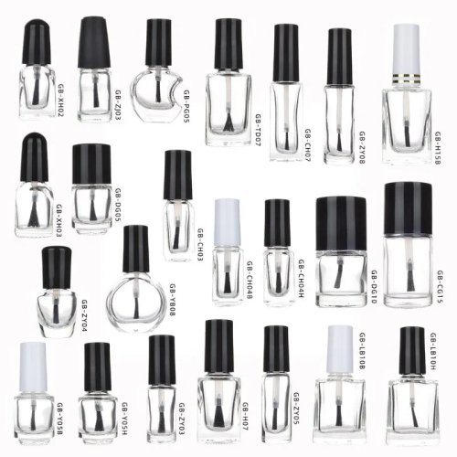 Chai thủy tinh đựng sơn móng tay rỗng có cọ – 2ml / 5ml / 10ml / 15ml