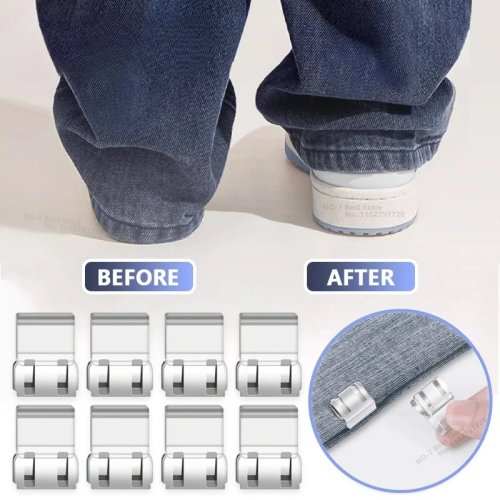 4-10 Pcs Klip Tersembunyi untuk Hems Celana – Klip Anti-Selip untuk Memperpendek, Pengatur Tersembunyi, Aksesoris Jahit
