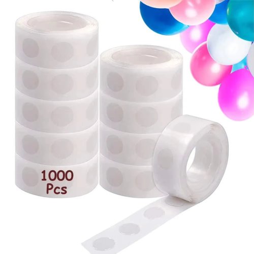 1/4 Roll Double-sided Transparent Adhesive Dots (Removable) – Balloon Glue Tape for DIY, Wedding & Party Decor