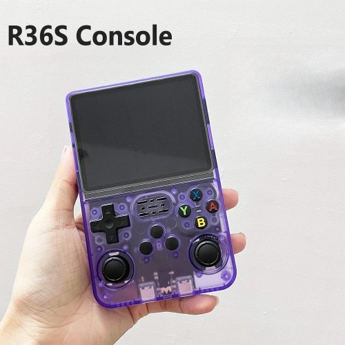 Konsol game retro R36S — OS Linux, layar IPS 3,5", 64 GB, lebih dari 20.000 game klasik, ukuran saku