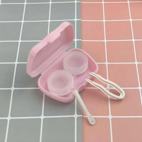 Compact Leak-Proof Plastic Contact Lens Case — Portable Lens Storage for Handbag, Backpack, Office