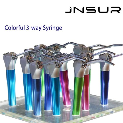 Seringa Odontológica 3 Vias (ar/água) colorida com 2 ponteiras e tubos para unidade dentária