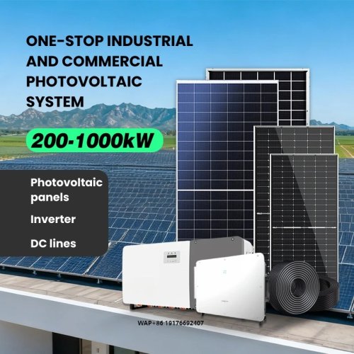 Kit de sistema solar híbrido comercial 500 kW / 1 MWh com painéis fotovoltaicos e inversor — solução industrial completa
