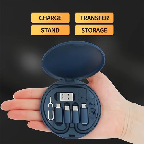 Kit de cabos e adaptadores USB — cabo USB-C para C 60W, conversores USB-C/USB-A para Micro USB/USB-C/Lightning