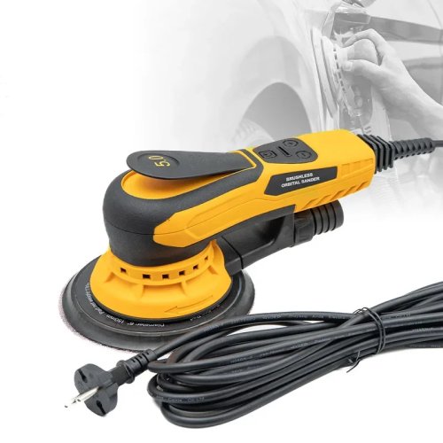 Lixadora orbital com sistema de recolha de pó — ideal para repintura automóvel e alisamento de superfícies
