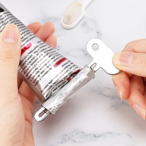 Enrolador de tubos em metal — Chave rolante para espremer pasta de dentes e tubos cosméticos