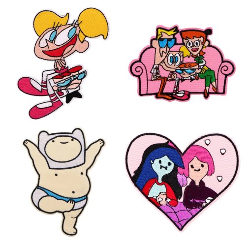 Patches bordados cartoon termocolantes para roupa e casacos — adesivos têxteis para passar a ferro (DIY)