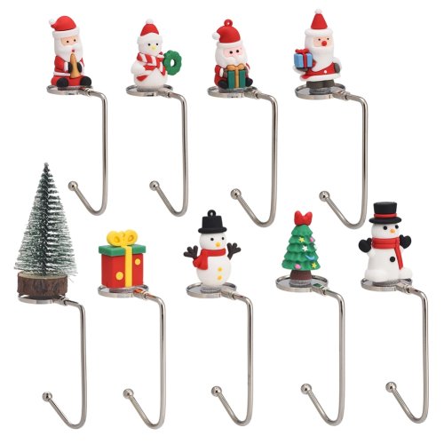 Stainless Steel Christmas Stocking Hook – Fireplace Mantel Hanger for Holiday Decorations