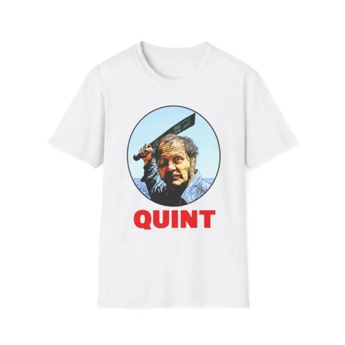 Camiseta Quint (Jaws) – Estampa 'Caçador de Tubarões' clássica para fãs do filme