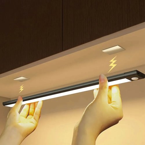 Luz LED para armário recarregável USB-C com sensor de movimento — 20/30/40/50/60 cm (cozinha/roupeiro)