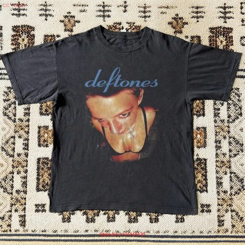 Camiseta Deftones 'Around the Fur' preta em algodão, lavagem vintage, respirável — tamanhos S-5XL