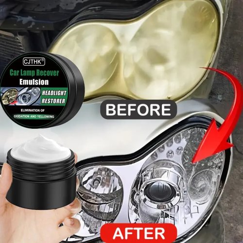 Kit de restauración de faros para coche – pasta y líquido pulidor para quitar oxidación y arañazos