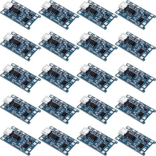 Pack 10 Módulos de Carga TP4056 5V 1A para baterias 18650 com proteção – USB Micro/Mini e Type‑C