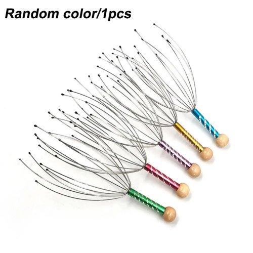Octopus Head Massager – Scalp Scratcher for Relaxation & Tension Relief, Handheld Head/Body Massager, Random Color