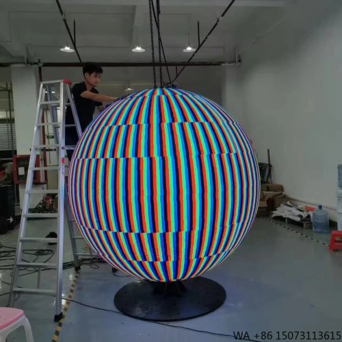 360° 구형 LED 디스플레이 — 불규칙 원형 스크린, 고휘도·에너지 절약형 디지털 사이니지 (미국 재고)