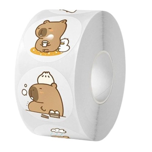 Ronde capybara-stickers – decoratieve dierenstickers voor scrapbook en beloningen