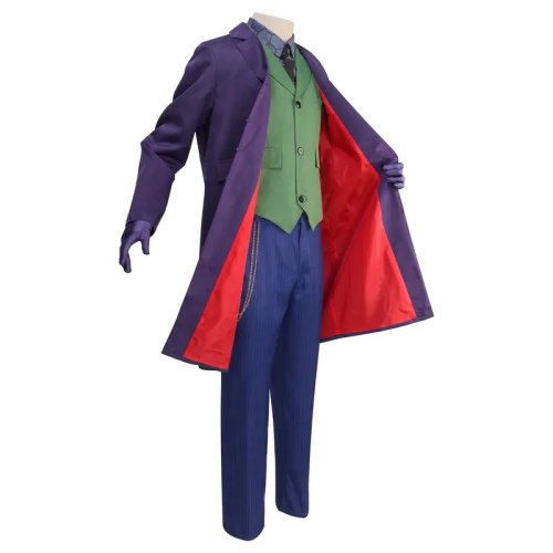 Costume de clown homme violet – gilet, chemise et pantalon, ensemble pour Halloween, carnaval et cosplay