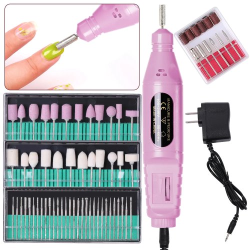 LINMANDA Kit lima elétrica para unhas 6 em 1 — Caneta portátil para manicure, lima e polidora