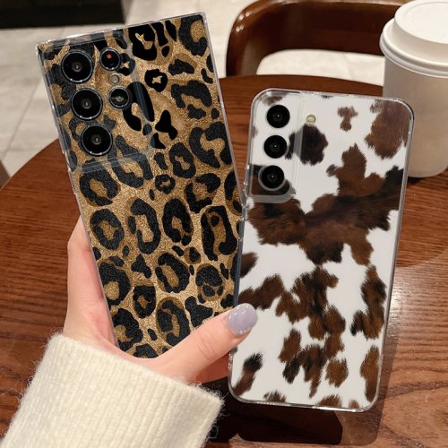 ソフト透明シリコン（TPU）ケース Samsung Galaxy S26/S25/S24/S23/S22（Ultra/Plus/Edge/FE） ヒョウ柄