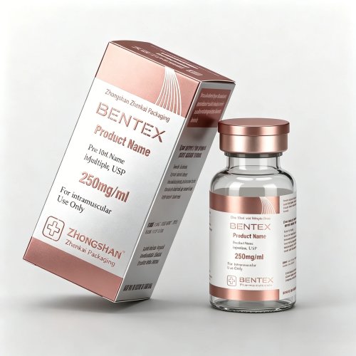 Etiquetas y cajas personalizadas para polvo de péptidos, para viales de 3–10 ml — envase para belleza y fitness