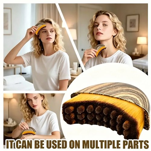 Brosse visage ergonomique pour drainage lymphatique – Masseur contour V-line pour raffermir la peau