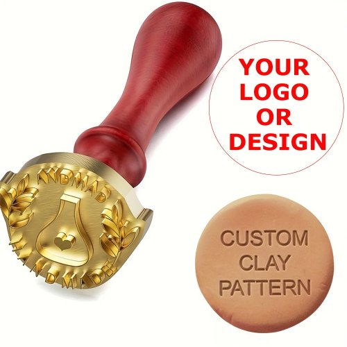 Sellos personalizados para cerámica y arcilla — sellos con logo para DIY, alfarería, jabón o galletas — regalo para amantes de la cerámica