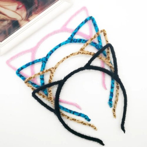 1 stuk Diadeem met kattenoortjes voor dames en meisjes – Modieuze multicolor haarband