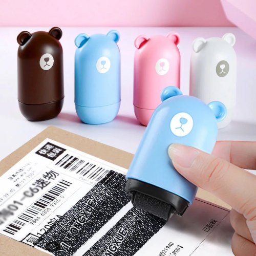 Privacy Roller Stamp — document/data masking roller to hide personal information