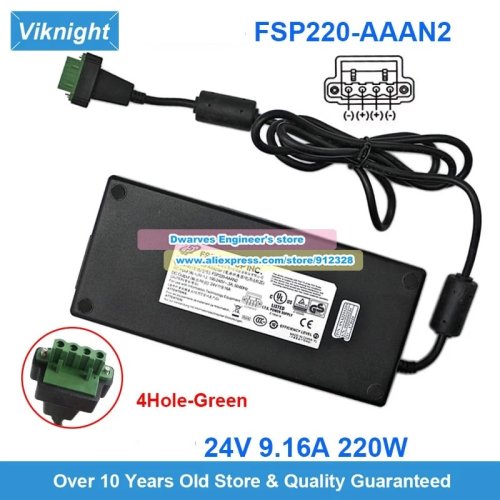 محول طاقة AC أصلي FSP220-AAAN2 24V 9.16A 220W لأجهزة Advantech AIIS-1440 / AIIS-1240 الصناعية