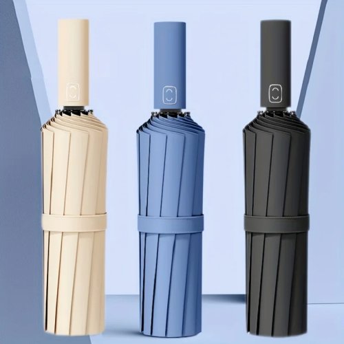 Guarda‑chuva reforçado com 24 varetas, resistente ao vento, proteção UV, robusto estilo executivo para homem e mulher