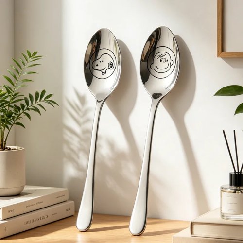 Cuillère Snoopy en acier inoxydable anti-chute, cuillère dessert pour glace et pudding, design kawaii, idée cadeau d'anniversaire