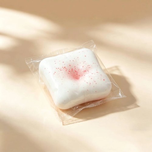Mini Squishy (Slow-Rising) – weiches Erdbeer-Osmanthus-Kuchen-Spielzeug, Anti-Stress, Schreibtisch-Deko
