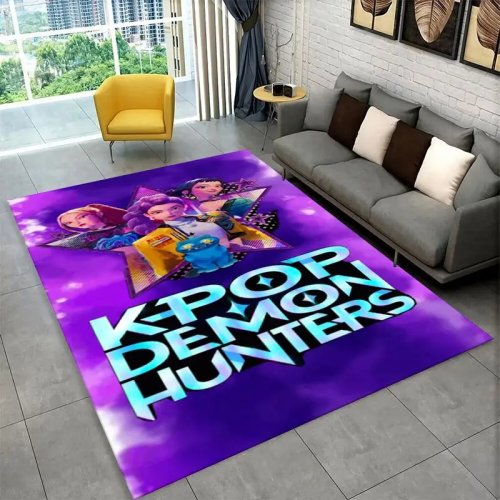 Противоскользящий коврик K-Pop 'Demon Hunters' Saja Boys для гостиной, спальни и детской