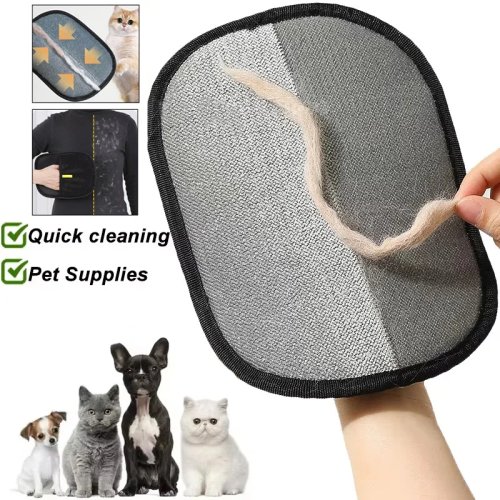 Pet Hair Remover Glove — Washable, Portable Grooming & Clothes De-shedding Glove