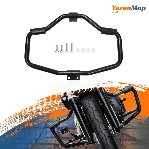 Mustache engine guard / crash bar / highway bar, gloss black — fits Harley‑Davidson Sportster XL883 / XL1200 (2004–2022)