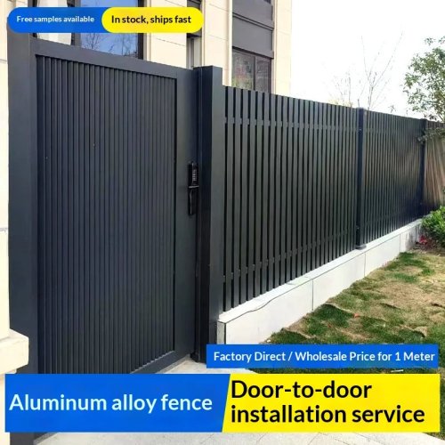 Valla personalizada de aleación de aluminio estilo forja para villa — barandilla exterior para jardín, balcón y terraza, resistente