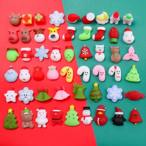 Juguetes sensoriales Navideños para niños: Papá Noel, reno y muñeco de nieve, amasables antiestrés con música