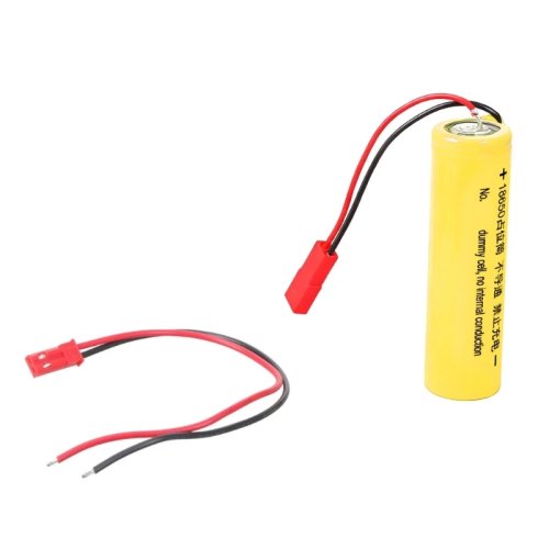 18650 Dummy Battery Adapter (0V) — Empty Battery Shell with JST Input Cable for LED Lights & Small Fans