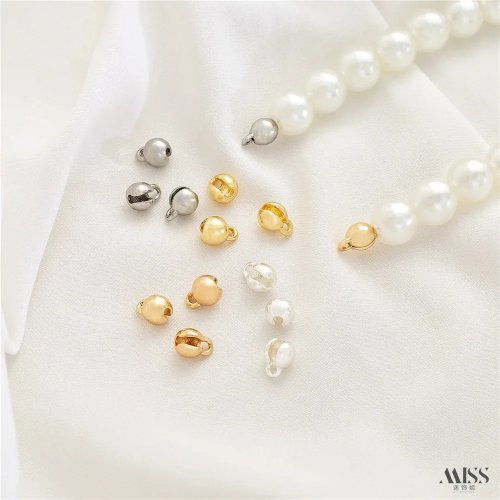Perle-embout en forme de bouton fleur plaqué or 14K — stoppeur de nœud et connecteur pour bracelets et colliers DIY