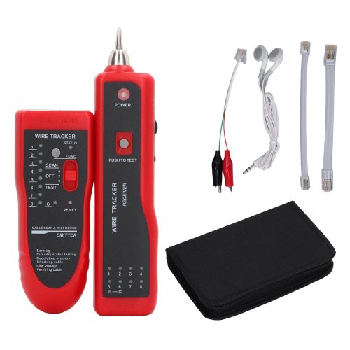Tester Kabel Jaringan & Pendeteksi Garis — Sensitivitas Dapat Diatur, Detektor PoE, Multifungsi, Mudah Digunakan