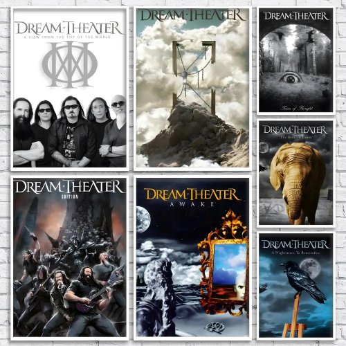 Plakat Dream Theater HD, wodoodporny i samoprzylepny — dekoracja ścienna zespołu metal progresywny, idealny prezent